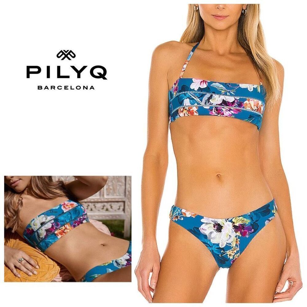New. Pilyq floral bikini set.  Large. Retail $148